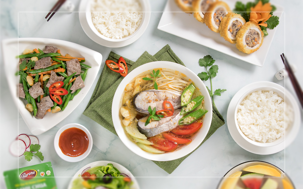 Mâm cơm đơn giản nhưng đủ dinh dưỡng cho dân văn phòng bận rộn